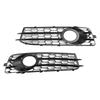 Honeycomb Front Bumper Fog Light Grill Cover 8P0807682 8P0807681 Fit for A3 8P S-Line 2009-2012