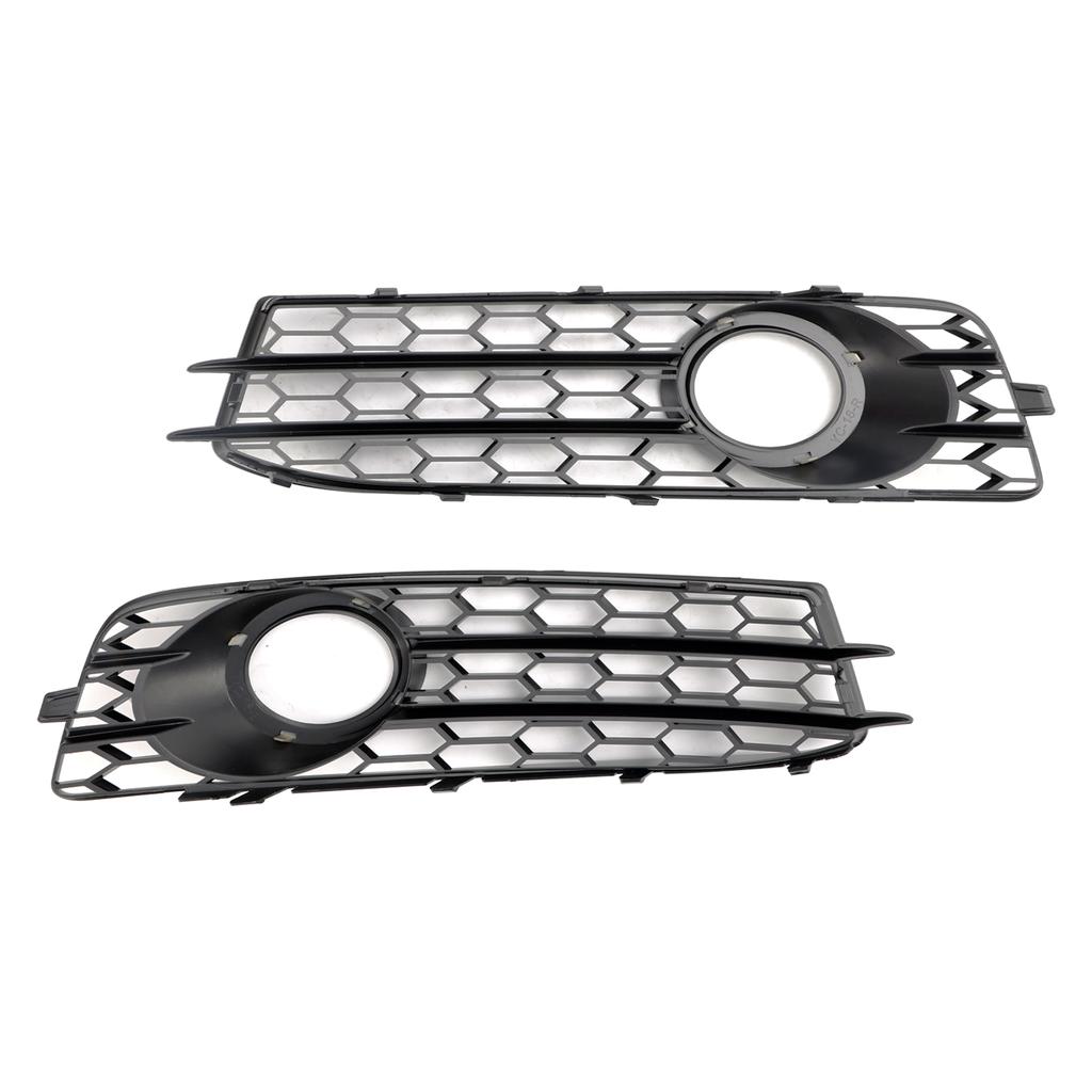 Honeycomb Front Bumper Fog Light Grill Cover 8P0807682 8P0807681 Fit for A3 8P S-Line 2009-2012