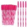 50Pcs Disposable Eyelash Brushes Makeup Tools Silicone Eyelash Makeup Brush Microbrush Rainbow Color Mascara Wand Applicator