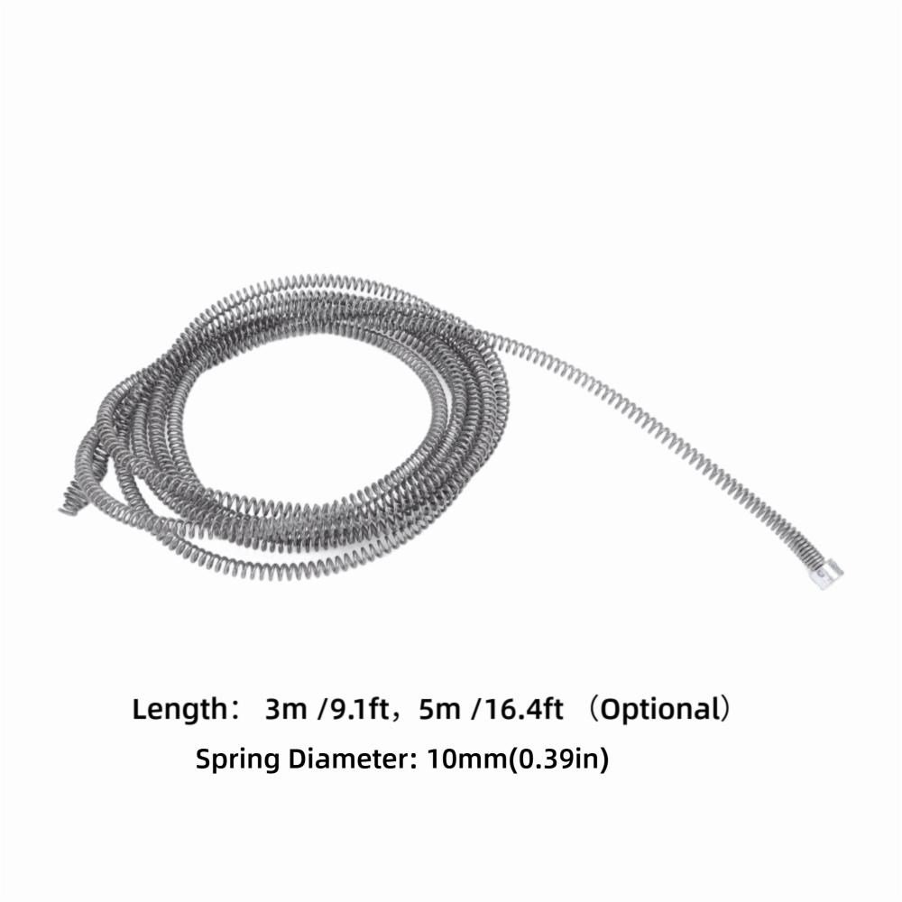 Auto Feed Pipeline Sewer Cleaner 10mm Diameter Drain Cleaner Augers Plumbing Snake Pipe Sewer