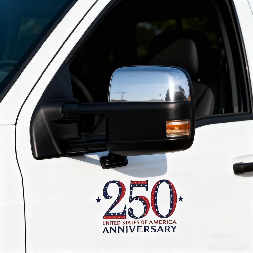 n 250 Years Decals - 10.2X6.1 in 250 Years Anniversary Waterproof Sticker for Trucks Car Trailer SUV Van or Any Smooth Surface, Removable - Bumper