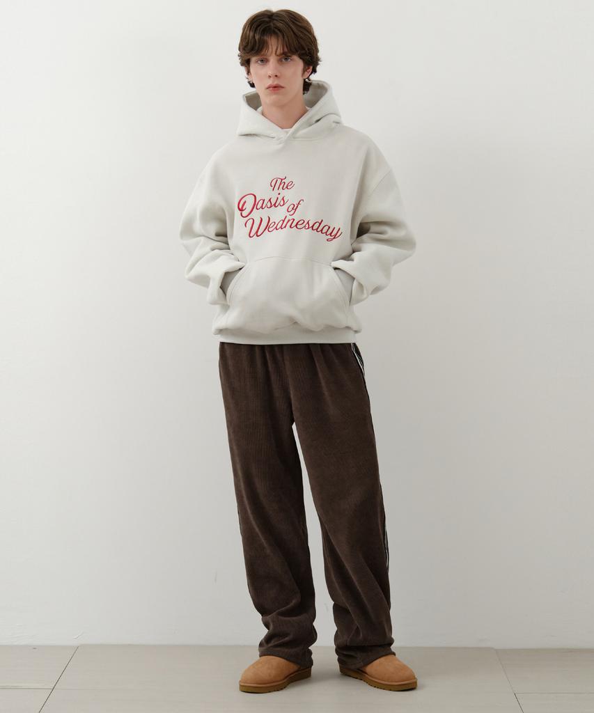 Wednesday Oasis Essential Line Track Corduroy Wide Pants_Brown(W25-Pt34)