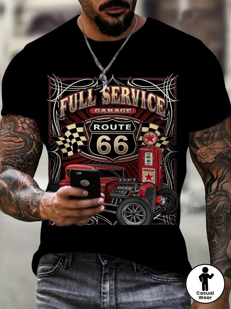 Men s Route 66 Car T-Shirt S