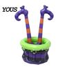Snack Storage Bucket Halloween Inflatable Ice Bucket, Witch Legs Beverage Tub, Chilled Drinks Cooler Purple Orange for Party Decor, Outdoor Gathering