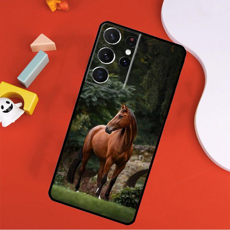 Domineering Cool Horse Phone Case For Samsung Galaxy S25 Ultra S9 S10 S20 S21 FE S22 S23 S24 Plus S24 Ultra Cover