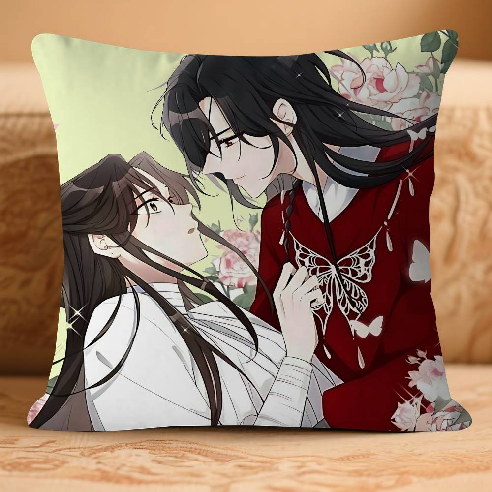 

H-Благословение Небесного Чиновника Подушки Подарки Предметы интерьера для дома и офиса Спальня Диван Автомобильная подушка Наволочка 45x45см 16x16Inch