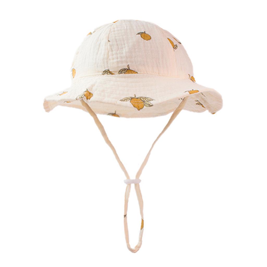 Children's Cotton Basin Hat Ins New Sun-proof Breathable Baby Fisherman Hat Solid Color Comfortable Baby Sun Hat