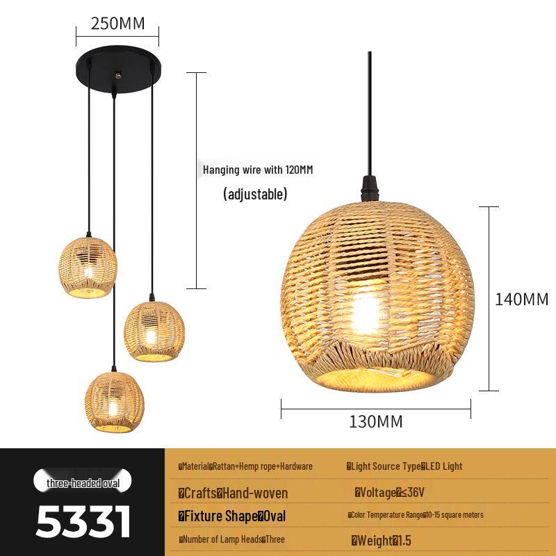 Japanese Bamboo Lantern: Retro Woven Pendant Light for Tea Room or Restaurant