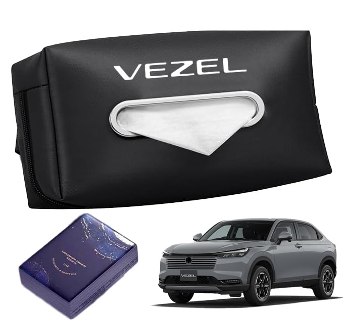 

Car Tissue for Toyota Vezel and later Customizable Storage Box for All Custom Luxurious Easy Large Black Case/Cover (RV3/RV4/RV5/RV6 models) - чёрный