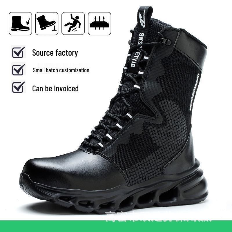 All-Season Steel Toe High-Top Safety Boots: Anti-Smash, Anti-Puncture, Comfort for Long Hours