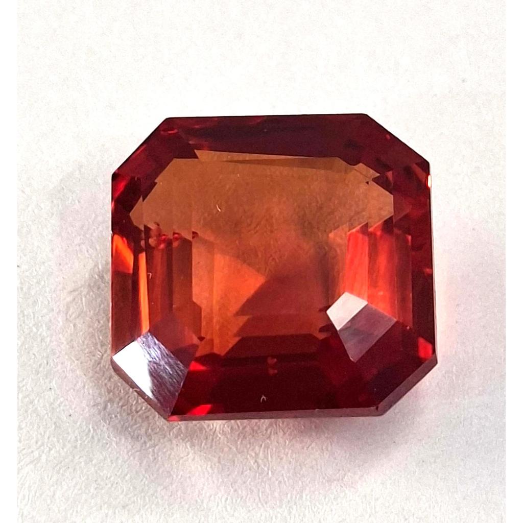 Beautiful Natural Mexican Fire Opal 21-22 Ct Asscher Cut Certified Gemstone
