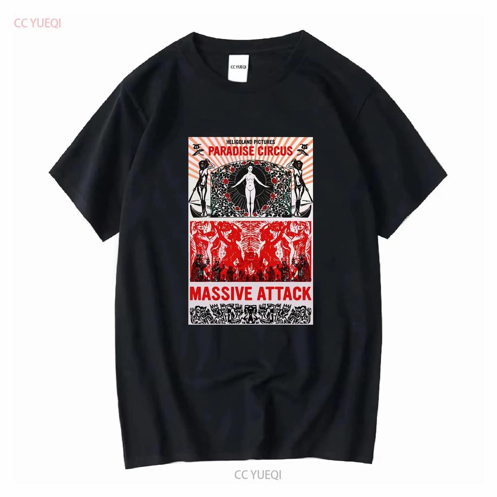 Massive Attack Paradise Circus T-Shirt Volle Größen S 5XL vintage Gewaschen Bequem Streetwear Top Für Den Alltag Atmungsaktiv