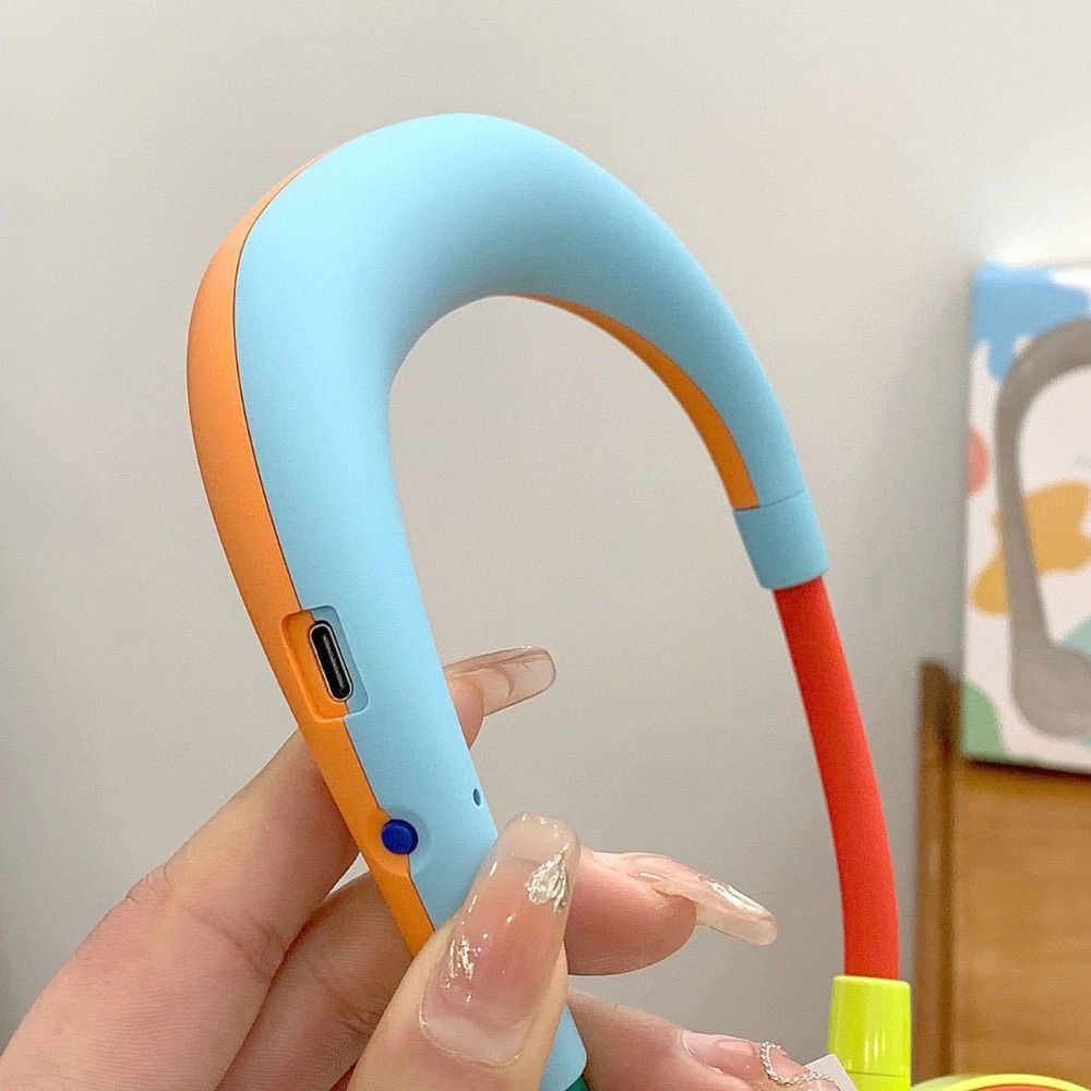 Lightweight Construction Portable Neck Fan Foldable Design Wearable Personal Fan  Daily Use