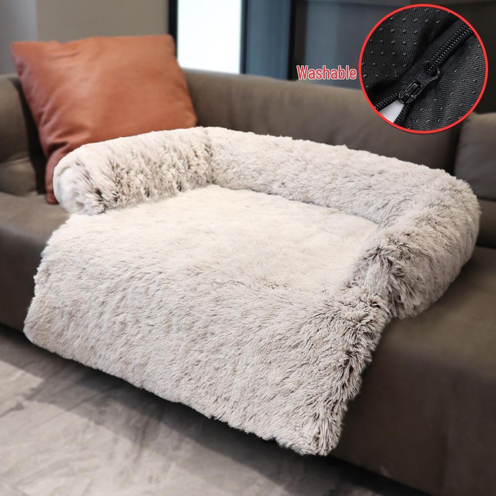 Popular Plush Dog Bed with Blanket - Cozy Pet Nest and Dog Sofa