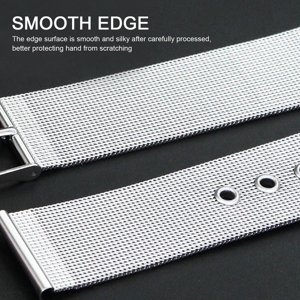 22mm Stainless Steel Watch Bands Quick Release Mesh Strap Replacement Metal Wristband with Belt Buckle Sport Bracelet