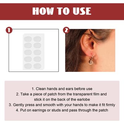 100Pieces Ear Patches Earring Protectors Invisible Ear Lobe Support Patches Heavy Earrings Stabilizers for Women Girl
