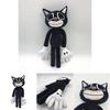 Adorable Siren Head Series Black Cat Plush Toy Cozy Stuffed Doll For Collectors