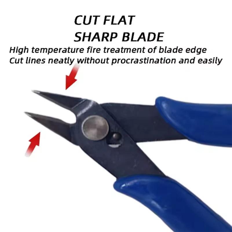 10PCS 170 Model Scissors Blue Diagonal Pliers Electronic Pliers Plastic Water Nozzle Pliers Electronic Cutting Nozzle Pliers