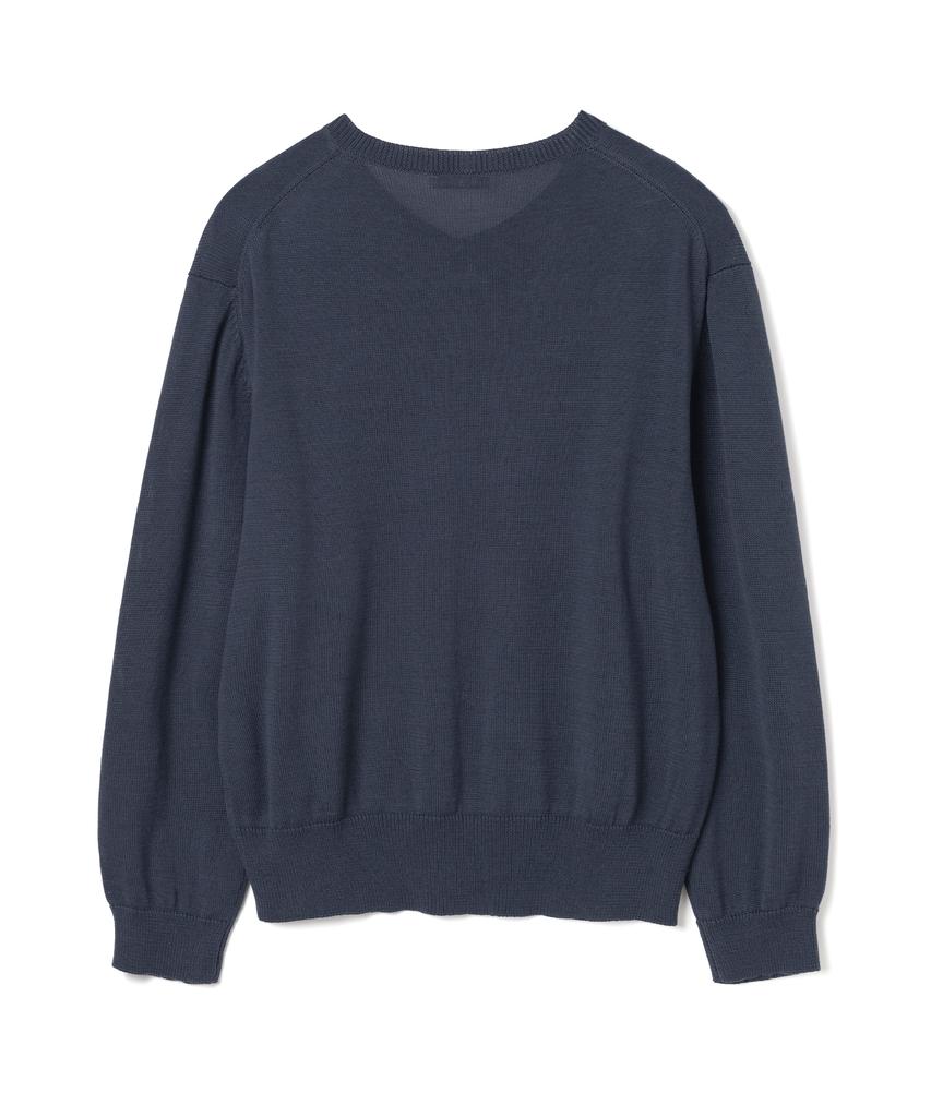 MILLO ARCHIVE Crop V-Neck Knit [Navy]