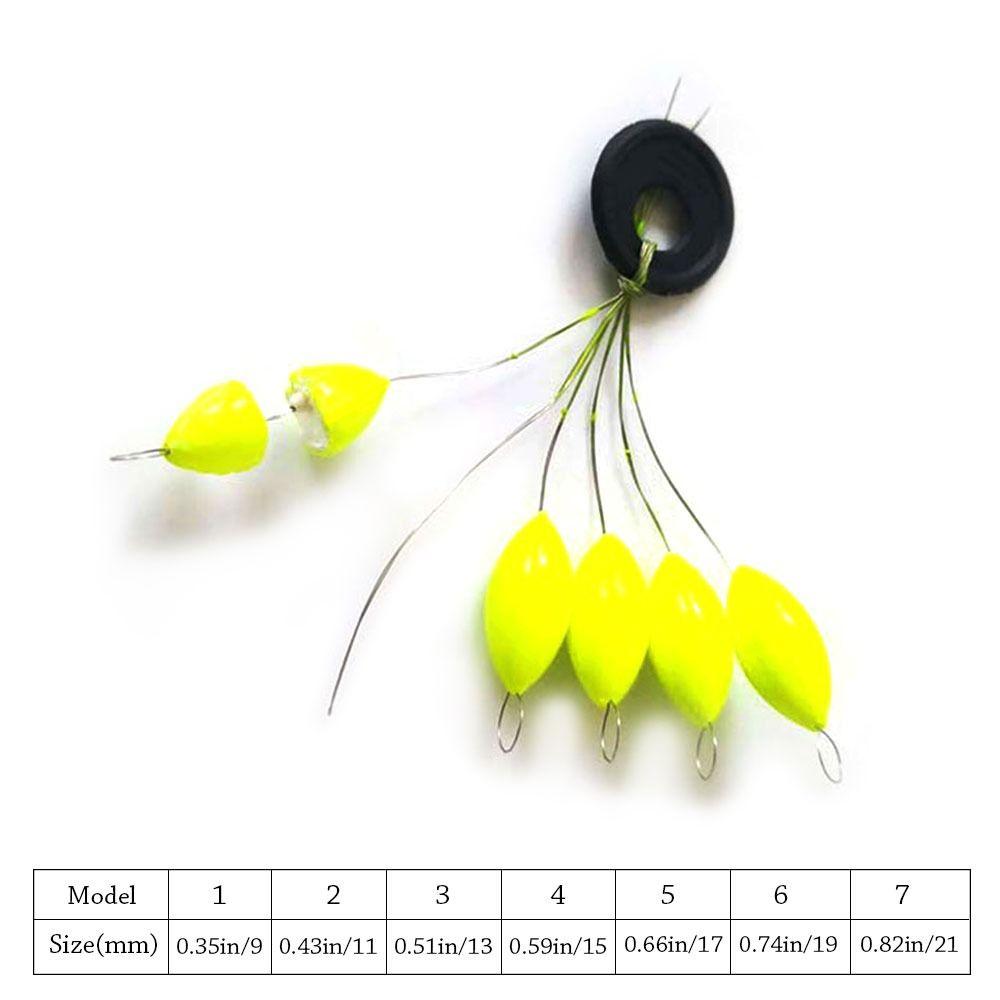 240pcs (40packs) Mini Bobber Red Yellow Floating Beans Durable Fishing Float  Lakes Rivers Sea