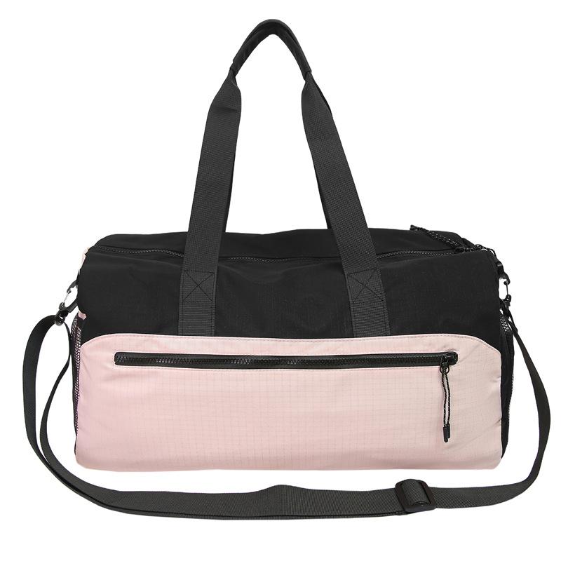 Travel Bag Large Capacity Solid Color Storage Shoulder Bag Fitness Lightweight Duffel Bag