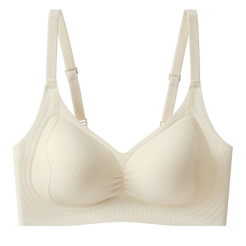 Traceless underwear women's summer new ultra-thin upper support collection breast anti-sagging cool breathable bra