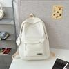 Solid Color Schoolbag College Student Simple Backpack High School Student Ins Japanese Girl Junior High School Large Capacity Campus Backpack