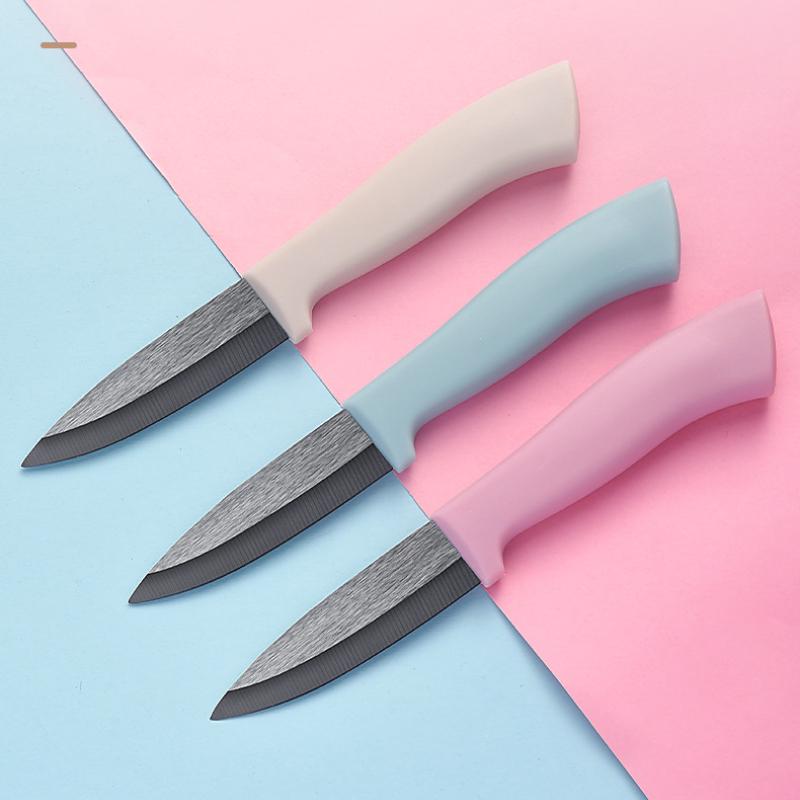 Ceramic Fruit Knife for Kitchen Black Blade Chef Knife with Sheath Utility Slicing Cooking Tool for Vegetable Rustproof Zirconig