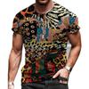Africká grafická trička Barevné abstraktní umění 3D potisk Pánské Dámské tričko Dovolená Streetwear Harajuku Dětské Topy Trička Oblečení