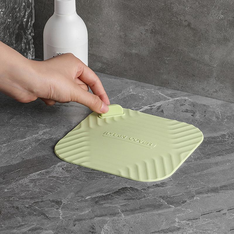Anti-Blocking Silicone Floor Drain Cover For Bathroom Anti-Hair Cockroach-Proof Floor Drain Pad Sewer Pipe Deodorant Mat