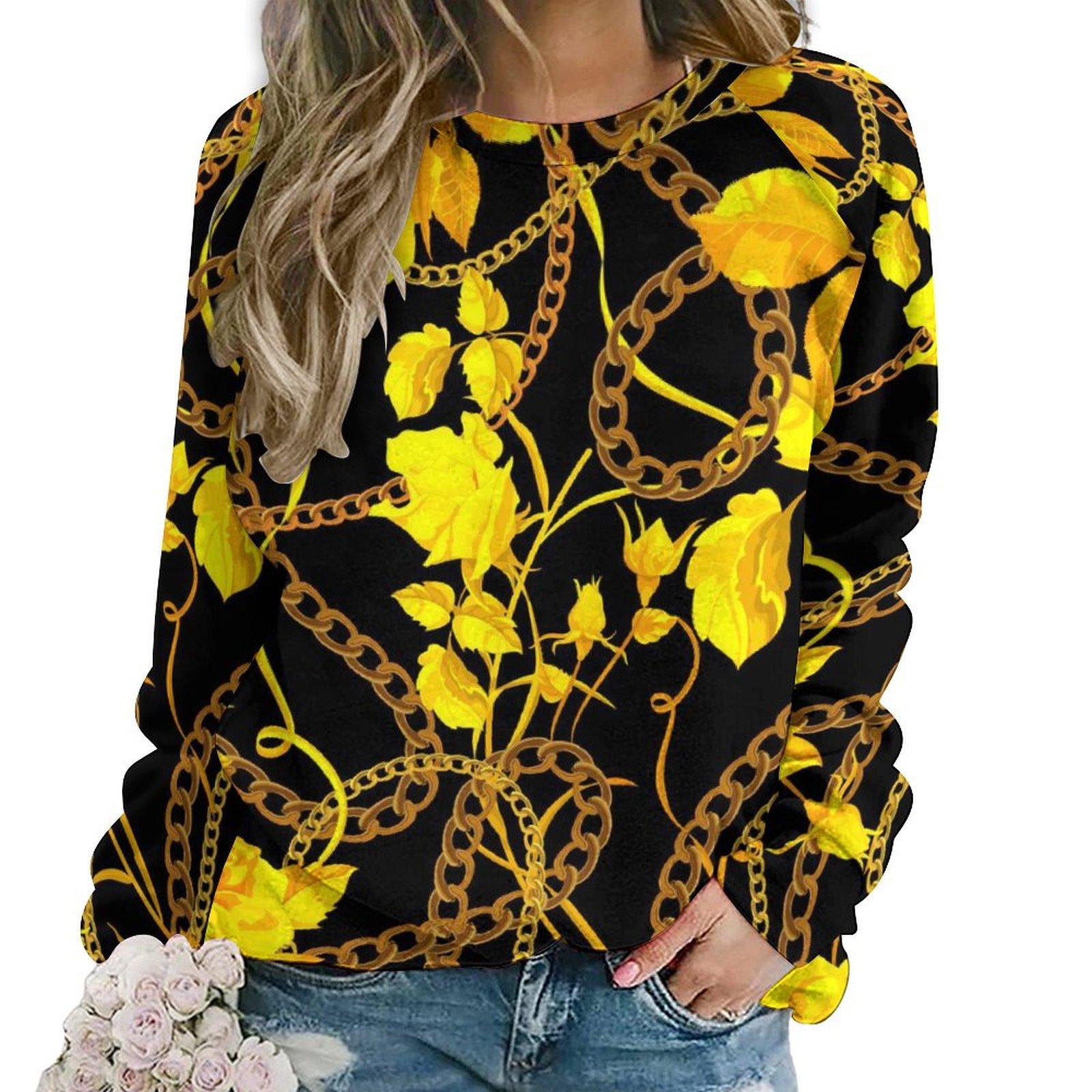 Золотые цепи и ремни толстовки леопардовый гепард хип-хоп большой — фото 9