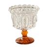 yangyizhi Vintage Glass Dessert Cup, Embossed Ice Cream Bowl, Thickened Footed Sundae Bowls for Cream, Yogurt, Parfait, Trifle, Fruit, Party Serving