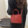 Faux Leather Solid Color Shoulder Bag for Women, Vintage Style Square Crossbody Purse, Minimalist Handbag KTB