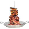 Lihe Stainless Steel Vertical Chicken Roaster Pan, BBQ Roasting Tray With Skewers & Basting Brush, Multiple Kit Options