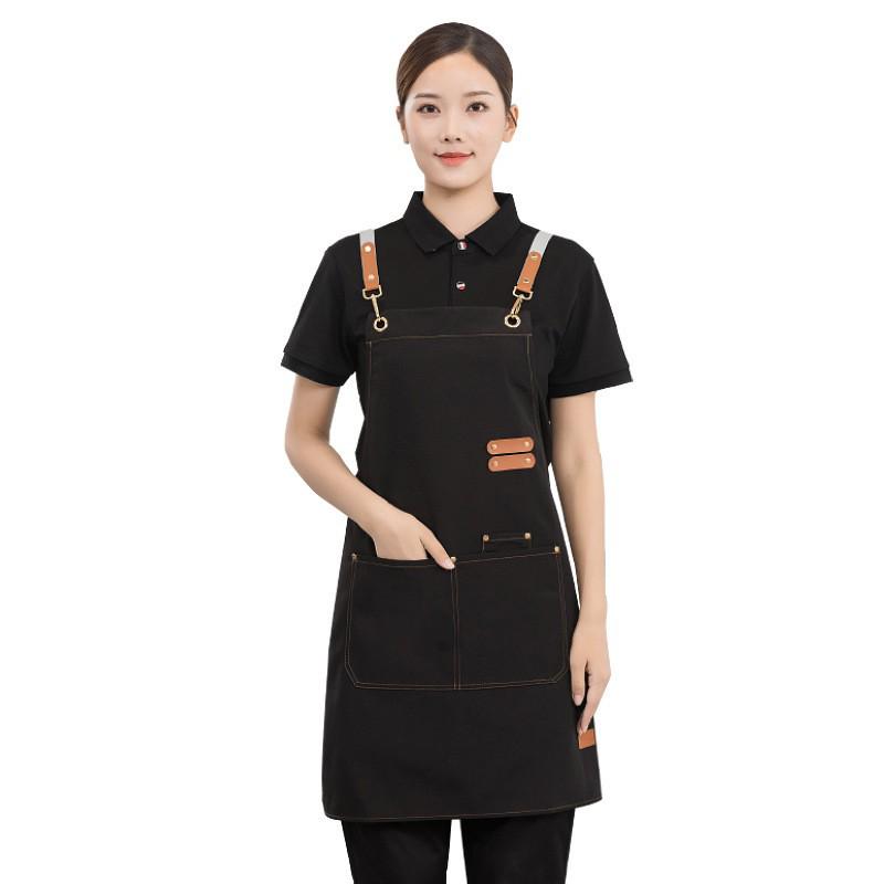 Grembiule da Barista Impermeabile con Logo Personalizzato per Donne - Ideale per Caffetterie, Pasticcerie e Servizi di Catering