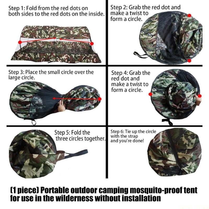 U2JB Folding Outdoor Mosquitoes Mesh Tent Breathable Convenient Mesh Sleep Net