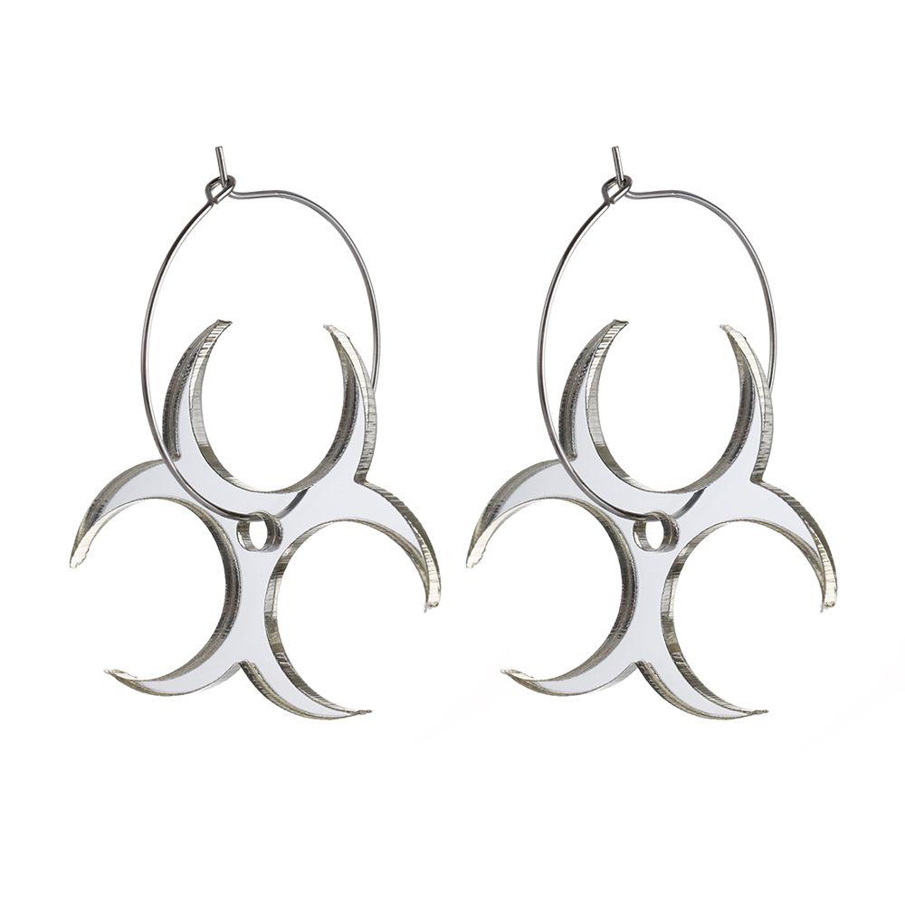 Suprafață Oglindă Bijuterii Streetwear Cool Cercei Dragon Totem Darts Cercei Hoop Model Dragon