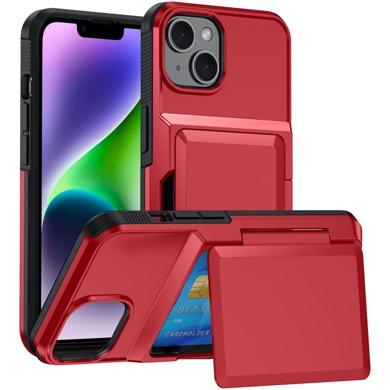 

Suitable 14 Plug-in Phone Case Iphone12 Two-in-one Flip Wallet 13Pro Drop Resistance Protective Cover iphone15（6.1） красный