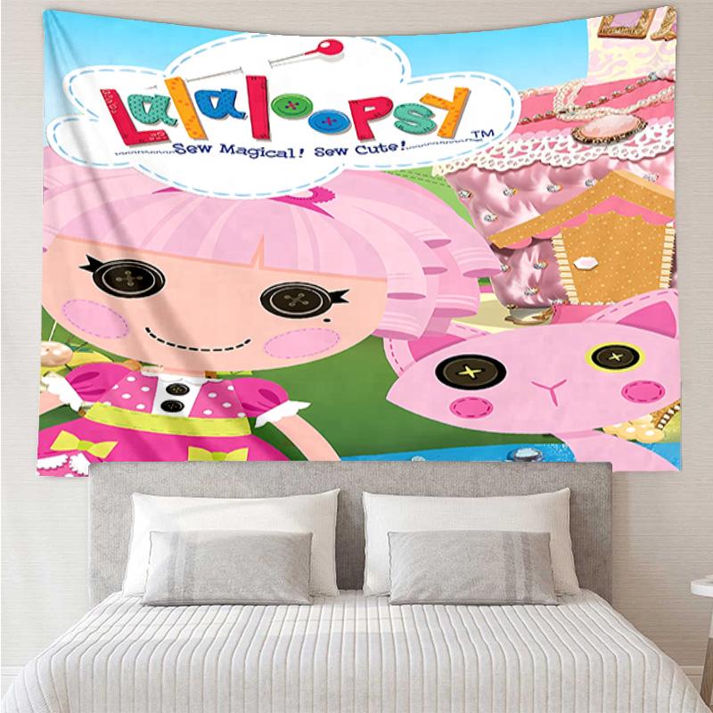Lalaloopsy Tapestry for Bedroom Aesthetic Classroom Tapestries Wall Hanging for Living Room Dorm Office,Ideal Creative Gift