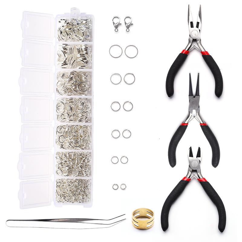 Jewelry Making Supplies Set Head Pins Lobster Clasps Chains Jump Rings Earrings Clasps Hooks for DIY Jewelry Making Accessories