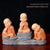 Handmade Cute Little Monk Resin Ornaments for Desktop Decoration