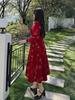 Plus Size Sparkly Red Beaded Dress - New Year Atmosphere