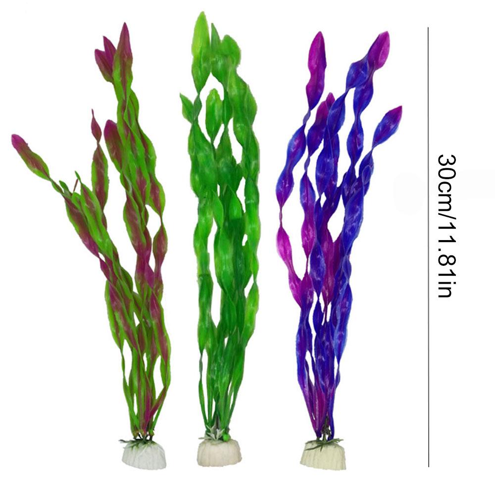 Artificial Large Aquarium Plant Set Aquatic Plants Plastic Fish Tank Decor 10pcs