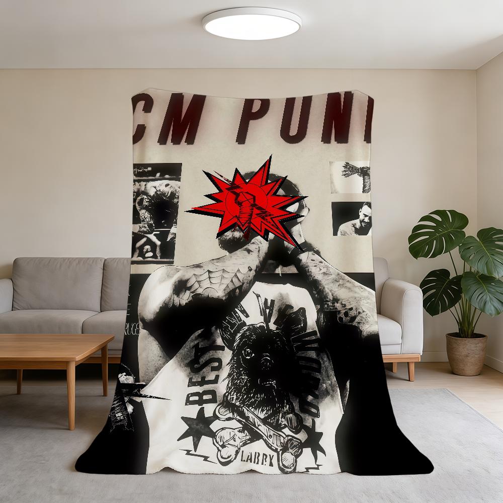 C-CM Punk P-Phil Brooks Blanket Super Warm Comfortable Plush Throw Blanket Child Home Sofa Bedroom Gift