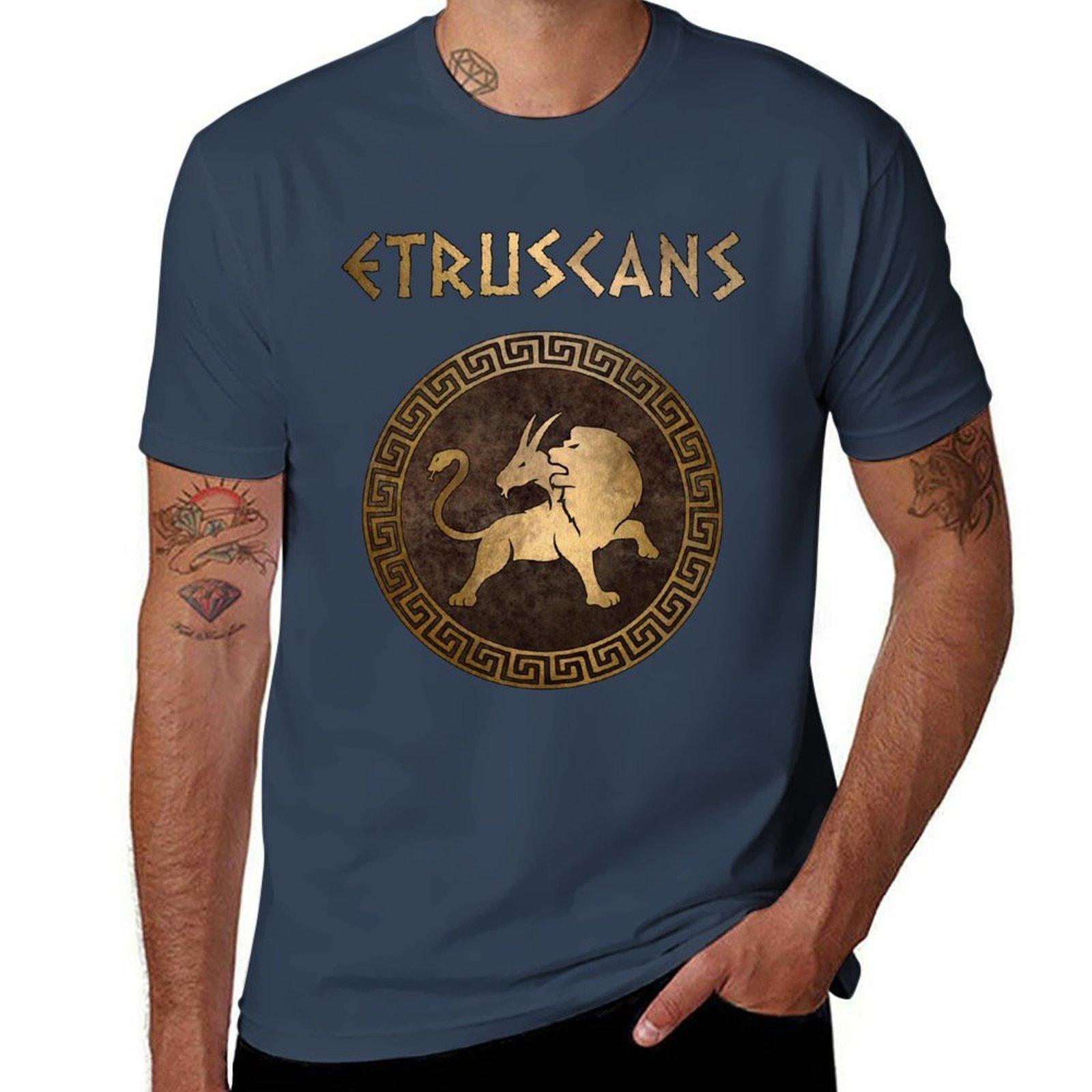 Etruscans Ancient Italian Civilization Chimaera Symbol TShirt Large Size Soft Cotton TShirt S