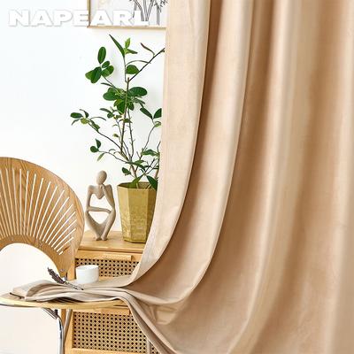 1PC NAPEARL Moderna 70-80% Blocco Luce Tinta Unita Velluto Morbido Tende Oscuranti per Soggiorno Camera da Letto Decorazione della Casa