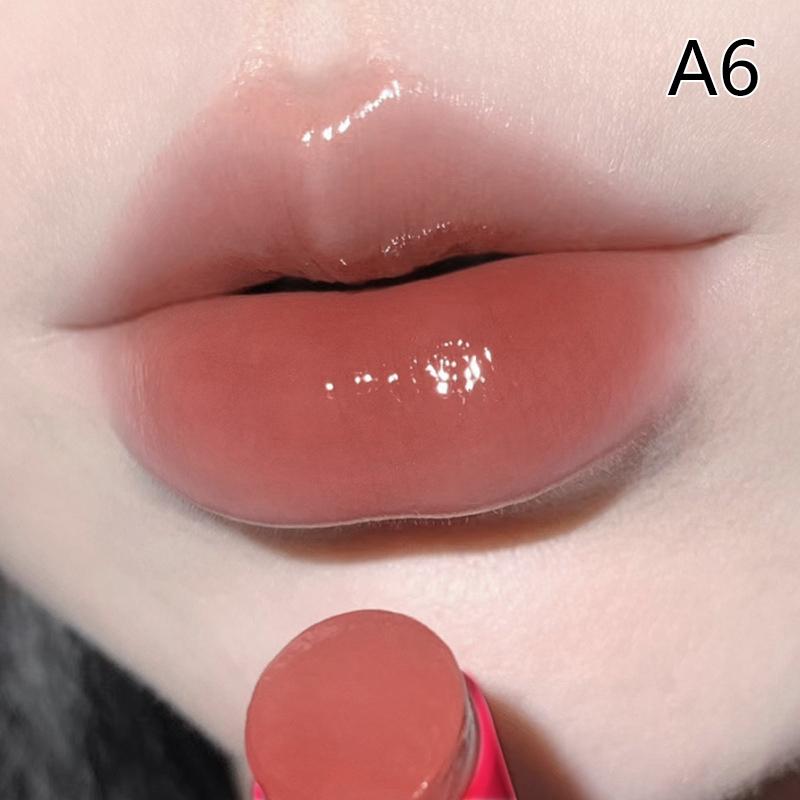 

Herorange Jelly Lipstick Moisturizing Mirror Water Light Solid Lip Gloss Tea Red Brown Lip Glaze Tint Lip Balm Makeup