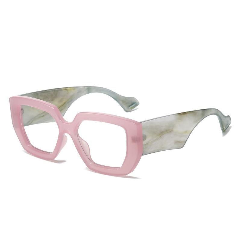 New European and American trend square frame wide temple fashion retro modern street shot women's sunglasses ins large frame mirror