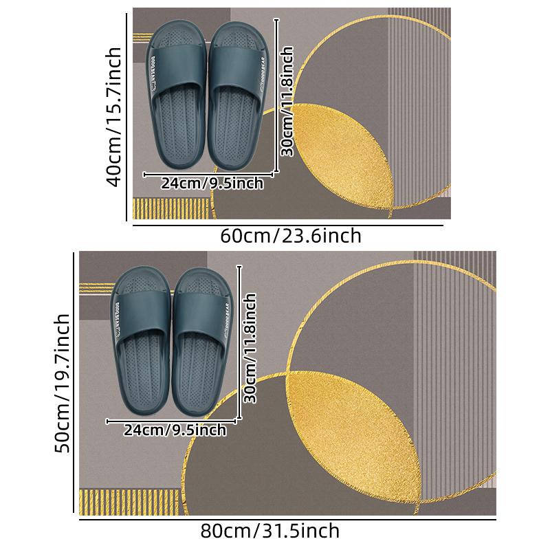 1 Rectangular Machine Washable Diatomaceous Earth Material Bathroom Mat, Floor Mat, Living Room Absorbent Floor Mat
