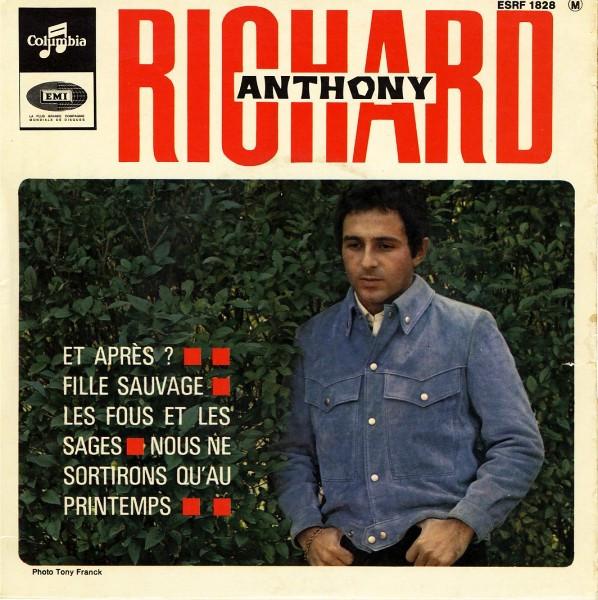 Пластинка 7 дюймов RICHARD ANTHONY Fille Sauvage ESRF1828 COLUMBIA 1967 Франция Рок Б/у